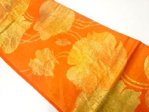 リサイクル　草花模様織出し名古屋帯